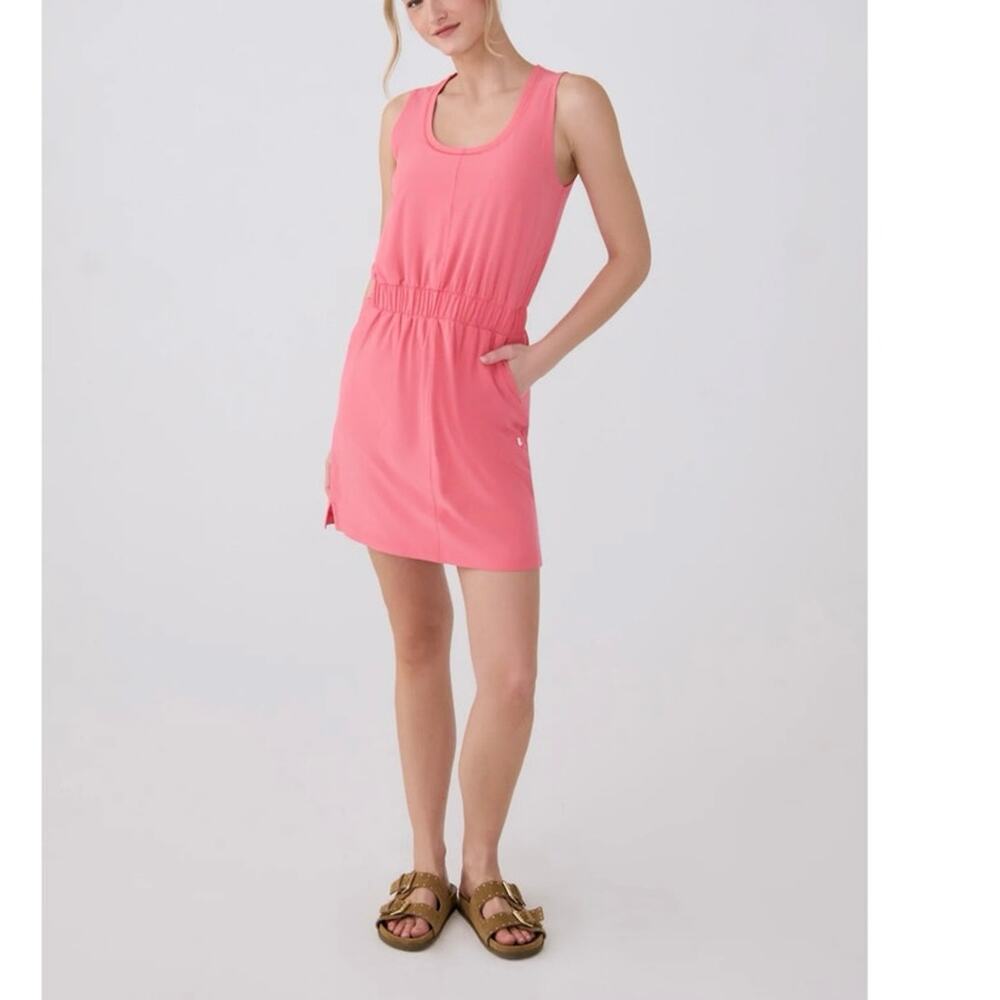 LOLE Sofia Scoop Neck Dress Sunset Coral K782 Size Large NWT